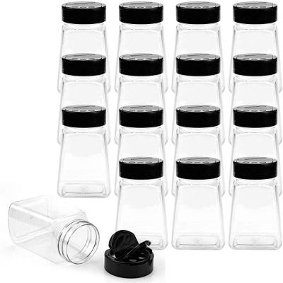 China MAYSURE Dry Spices 6 Ounce Plastic Spice Jars With Red Lid And Cool Seals Pamper Bottle With Shaker for sale