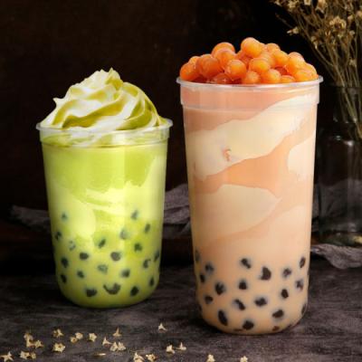 China Coffee 16oz 22oz U Shape Bubble Tea PP Cup Milk Tea Cups Disposable Plastic for sale