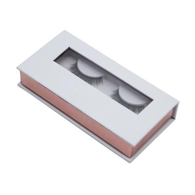 China Custom Materials Logo Elegant Design Recycled PVC Eyelash Packaging Clear Magnetic Box With Tray Inside for sale