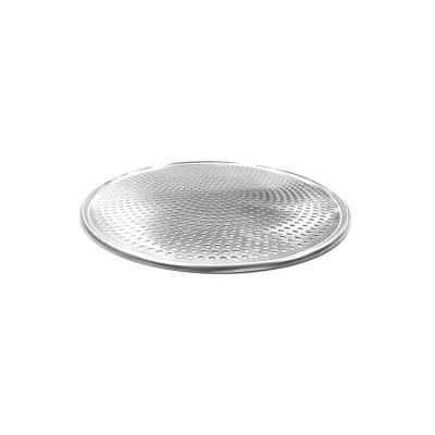 China 11 inch perforated round punched pizza pan with holes baking tray aluminum pizza pan for bakery or restaurant or bar for sale