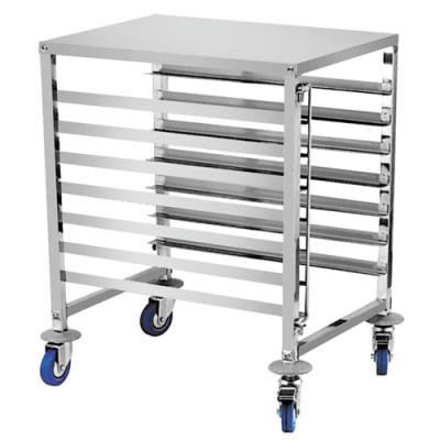 China Spitzen-Blatt RK Bakeware China-6 Pan End Load Undercounter Work/Brötchen Pan Rack mit Seitenkanälen zu verkaufen