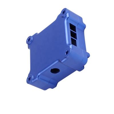 China Customized High Quality Blue Aluminum Anodize To Sandblast Aluminum Case CNC Machining Parts for sale