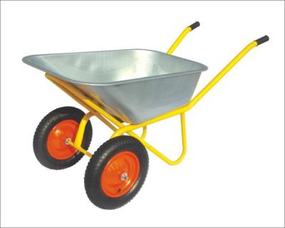 China Machinery Repair Shops Double Wheels Garden Wheelbarrow 90 Liter WB6418HS for sale