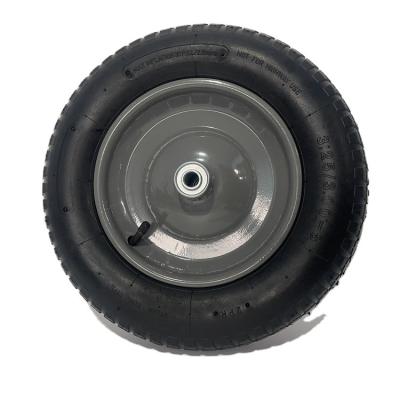 China China factory 3.25-300-8 rubber pneumatic wheel with metal wheel hub for sale