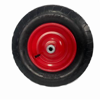 China Factory Heavy Duty Industrial Steel 4.80-400-8 Rubber Pneumatic Wheel for sale