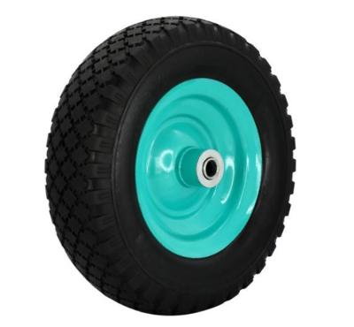 China 13 Inch x 410-350-6 Factory Size Eco-Friendly PU Foam Solid Rubber Wheel for sale