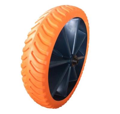 China Factory High Quality Heavy Load 14 Inch 400-12 PU Foam Flat Freewheel for sale