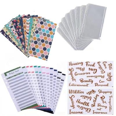 China PVC A6 Budget Binder Inserts Dividers, A6 Pockets, Budget Binder Accessories for sale