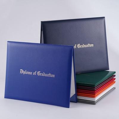 China Custom Logo Leatherette Certificate Holder A4 Graduation Paper,Letter Size 8.5X11 Diploma Cover Leatherette Holder,Degree Certificate Cover for sale