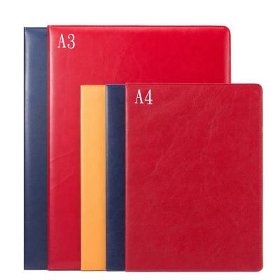 China A3 PU Certificate Holder Without Sponge, Yellow Gold A4 Certificate Cover, Logo Printed Certificates Diploma Embossed With Cover for sale