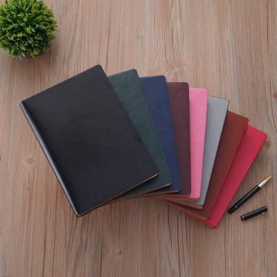 China Leather Hardcover A4 A5 Size Notepad Diary Planner, Vegan Leather Blue Green Black Notebooks, Thick Colorful Notebook Leather for sale