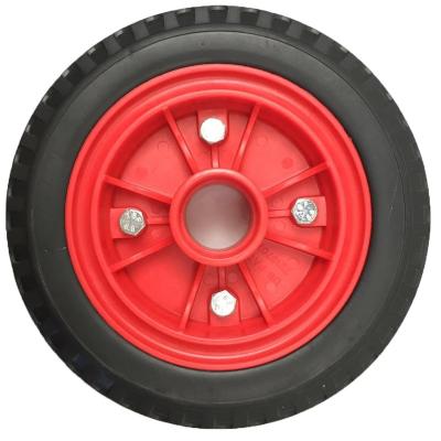 China Good Wear Resistance 9-10 Inch Wheels Solid Rubber Hand Truck Or Garden Trailer Wheel for sale