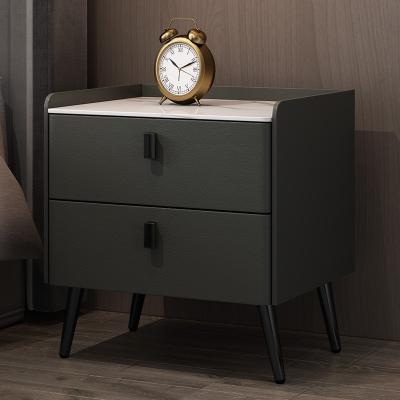 China Modern Custom Advanced Design Style nightstand with drawers chest luxury bedside cabinet modern bed side table for sale