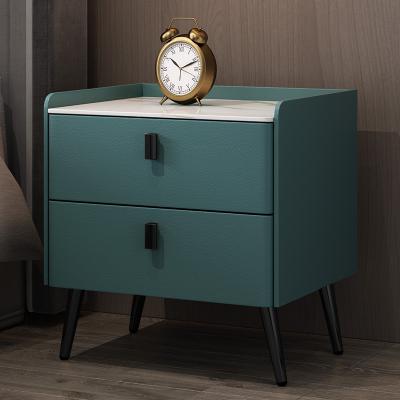 China Modern multi-functional organizer bedside table wooden nightstand bedside cabinet bed room furnitures side table for sale