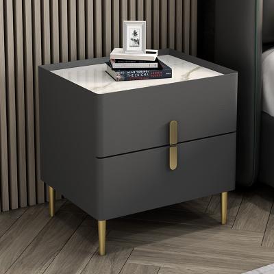 China Modern Nordic new style fashionable bedside table white and wood bedside cabinet wood furniture nightstand for sale