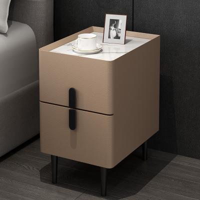 China Modern High Quality Solid Wood grey drawer storage bedside table bed side nightstand storage bedside cabinet for sale