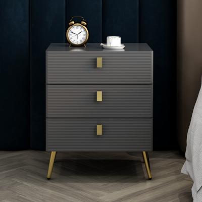 China Modern Large capacity drawers multifunctional product modern bedside table cabinet nightstand light night stand for sale