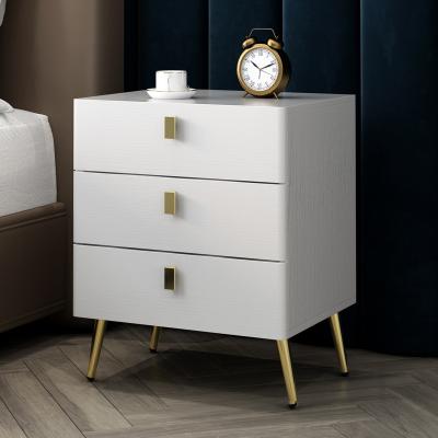 China Minimalist Luxury New Design Bedroom Set wooden bed side table classic bedside tables wood furniture nightstand for sale