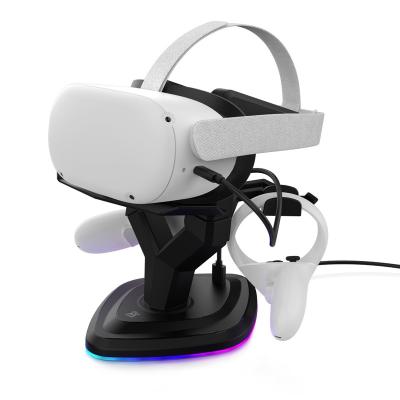 China ABS Jingxinrui VR Headset Charging Stand With Cool Adjustable Ambient Light Charging Stand For Search 2 Pico Neo 3 for sale