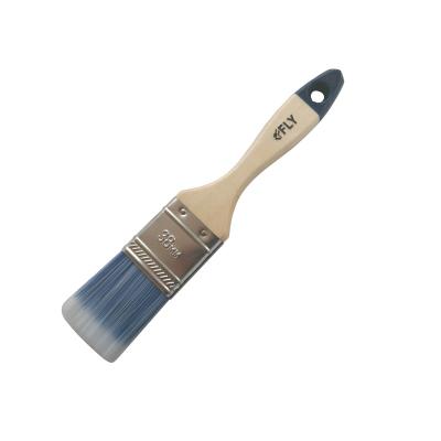 China Professional painting wooden handle and polyester/nylon bristle brush 38mm for sale