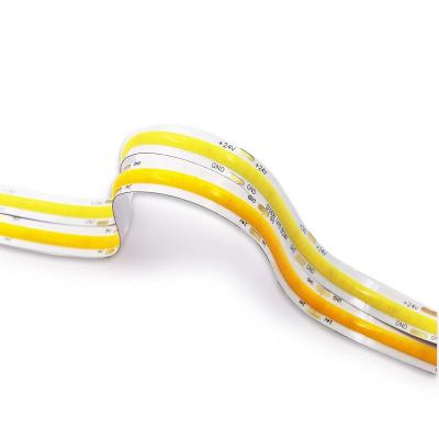 China Residential Dimmable COB Led Strip Light Customized 12V 24V Cob Led Strip Lights Flexible for sale