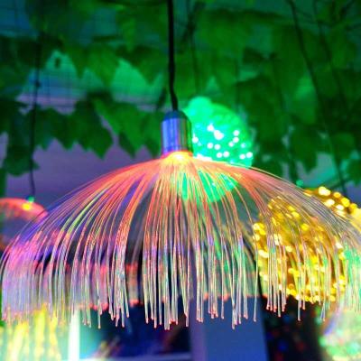 China Commercial Use Decorative Fiber Optic Jellyfish Led Lamp For Outdoor Park Patio 20cm for sale