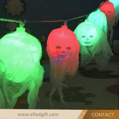 China interior & Outdoor Party Pumpkin Skull Led String Lights For Halloween for sale