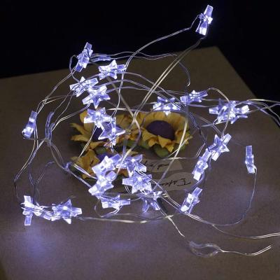 China interior & outdoor BATTERY POWER 20LEDS 2M LED FIVE STAR SHAPE COPPER WIRE STRING LIGHT for sale