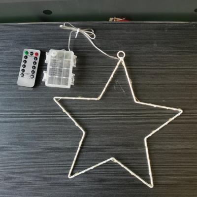 China Iron+copper+plastic Love Star Pentagon Wrought Iron Art Decorative Light String Home Decoration for sale