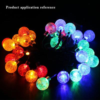 China interior & Festival Outdoor Garden Colorful LED Bubble Lights Christmas Solar String Light for sale