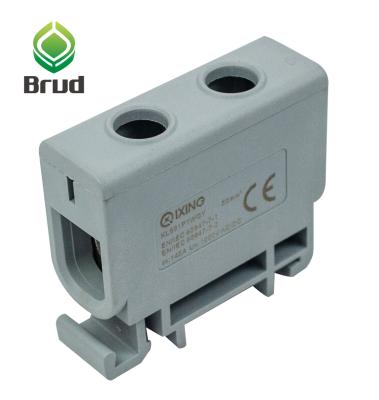 China PA66 145A 160A 1000V 1pole Din-rail Mounting Wire Connector Cable Terminal Block for sale