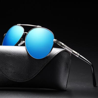 China Fashion Sunglasses Wholesale Classic Private Custom Design Metal Frame Men Sun Glass Shades Small Moq TAC Polarized Sunglasses Men for sale