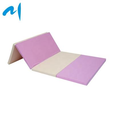 China Wholesale PU Foldable Gym Mat For Home Fitness Exercise Waterproof Gym Mats 40MM for sale