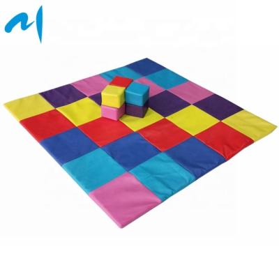 China Foldable Indoor Children Soft Play Baby Folding Patchwork Set Colorful Mats and Soft Foam Blocks for sale