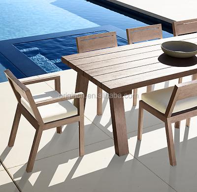 China Modern Cheap Leisure Hotel Garden Furniture Chairs And Outdoor Dining Table Teak Wood Patio for sale