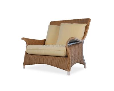 China Modern Oversized Retro Patio Rattan Outdoor Furniture With Single Seat Hotel Sofa Lazy Chair for sale