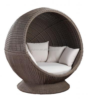 China Modern Ball Shaped Cheap Sun Sofa Rattan Resin Leisure Balcony Furniture Outdoor Cocoon Chair for sale