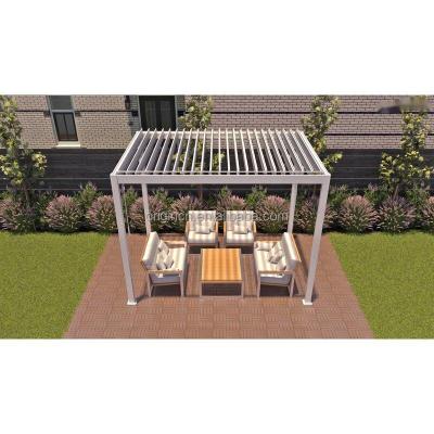 China New Generation Easily Assembled Bioclimatic Adjustable Tilting Canopies Aluminum Pergola Systems for sale