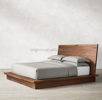 China EUROPEAN Indoor Unique Wooden Frame King Queen Size Platform Bed Sleep Room Furniture for sale