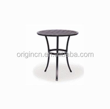 China Cast Aluminum Modern Outdoor Furniture Leisure Cafe Style Wholesale Metal Round Frame Table for sale