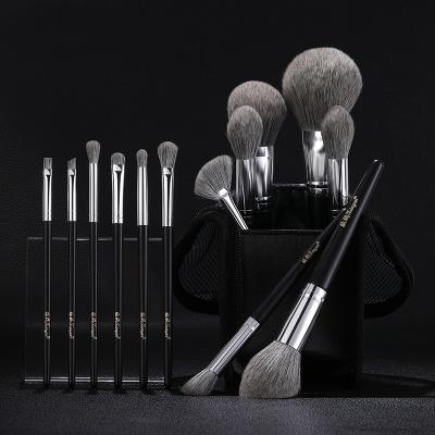 China Angular Blush XINYAN Super Quality 13pcs Professional Black Nylon Hair Makeup Set Brushes With Bag Drop Shipping for sale