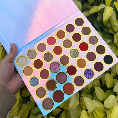 China Custom XINYAN 35 color private label beauty makeup eyeshadow palette waterproof eyeshadow palette for sale