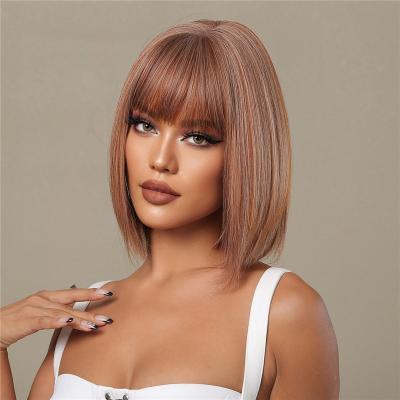 China XZL BEAUTY Futura Straight Natural Japanese Fiber Blonde Wig 14/16 Inch Dangle Synthetic Hair Wigs for sale