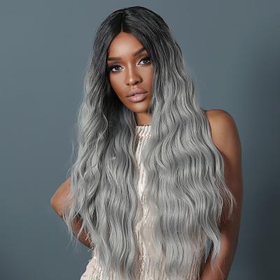 China New Collection XZL Water Wave BEAUTY 28inches Long Synthetic Hair Wig Lace Frontal Hair Wigs For Women for sale