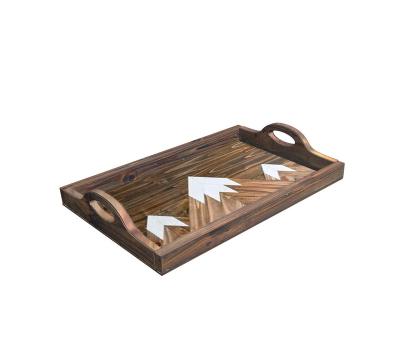 China Holiday decoration & Hot Selling Wooden Gift Serving Tray For Home Decor for sale