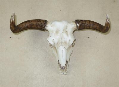 China Hot Selling Europe Resin Animal Head Skull For Wall Decoration for sale