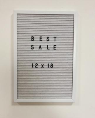 China Other White Extrovert Letter Board - Felt LetterBoard - White PS Frame Letter Board with Gray Felt and 145 Characters for sale