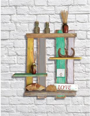 China Traditional Wholesale Wooden Pretty Home Decor Decorative Pallet Wall Shelf for sale