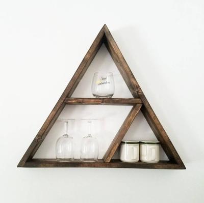 China Best Viable Selling Geometric Wood Wall Decor - Modern Shelving, Triangle Shelf for sale