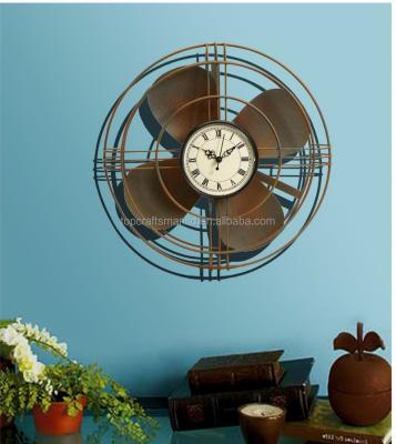 China Wholesale New China Design Fan Wall Clock Vintage Fan Wall Clock for sale